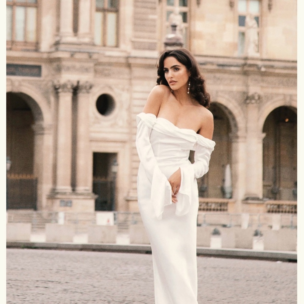 MESHKI GISELLE Off-Shoulder Cowl Neck Maxi